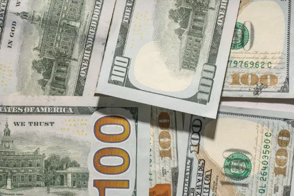 One hundred dollar bills