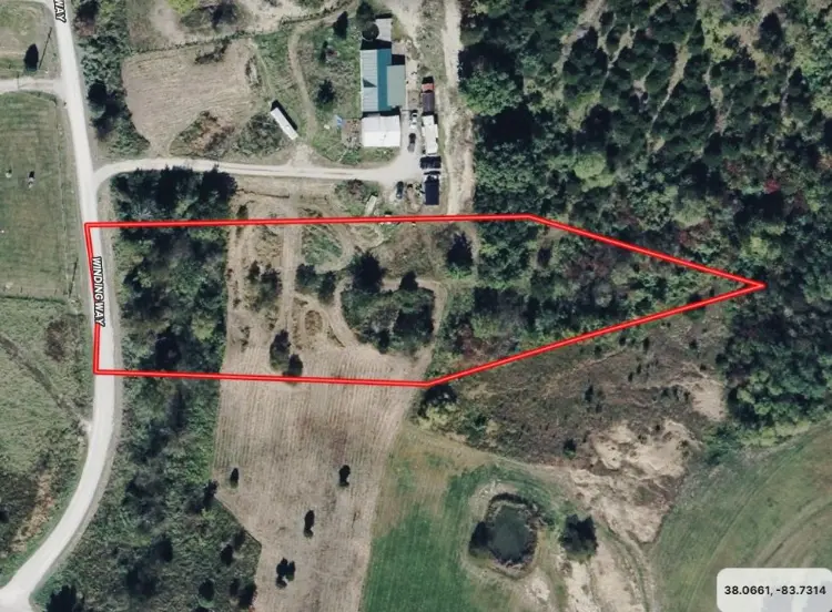 Overhead view of property with boundaries outlined